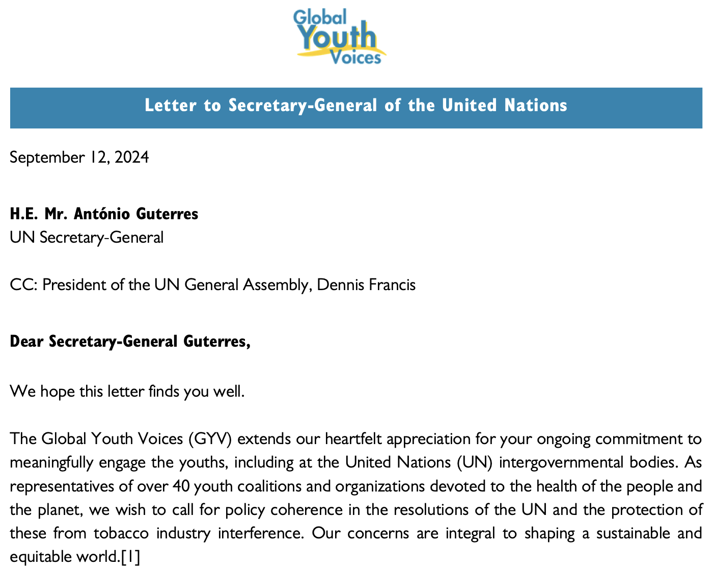 A call for policy coherence across the UN
